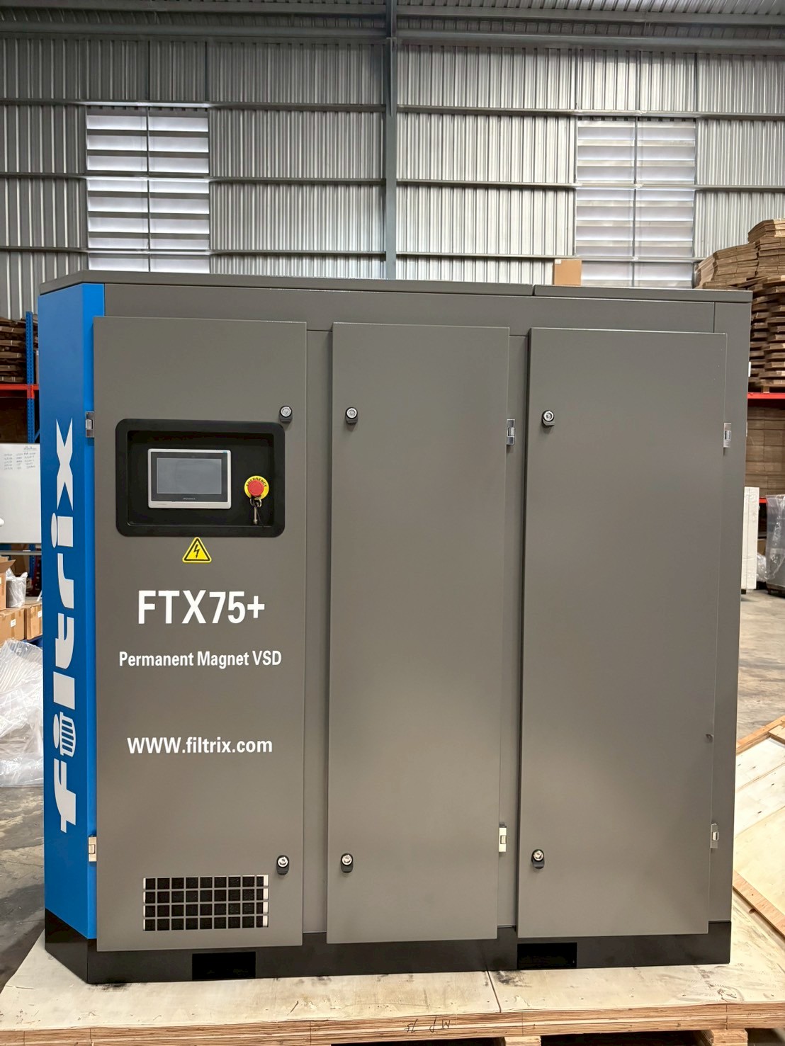เครื่องอัดลมสกรู Filtrix FTX75+ ขนาด 100 HP (75 kW) ระบบ Permanent Magnet VSD - Image 2
