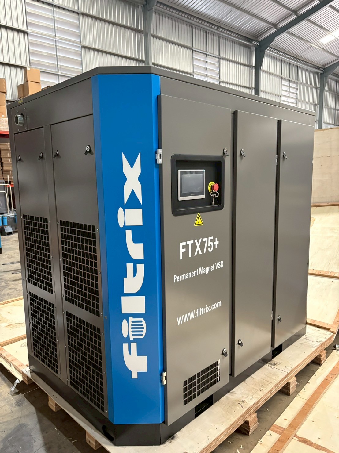 เครื่องอัดลมสกรู Filtrix FTX75+ ขนาด 100 HP (75 kW) ระบบ Permanent Magnet VSD - Image 3