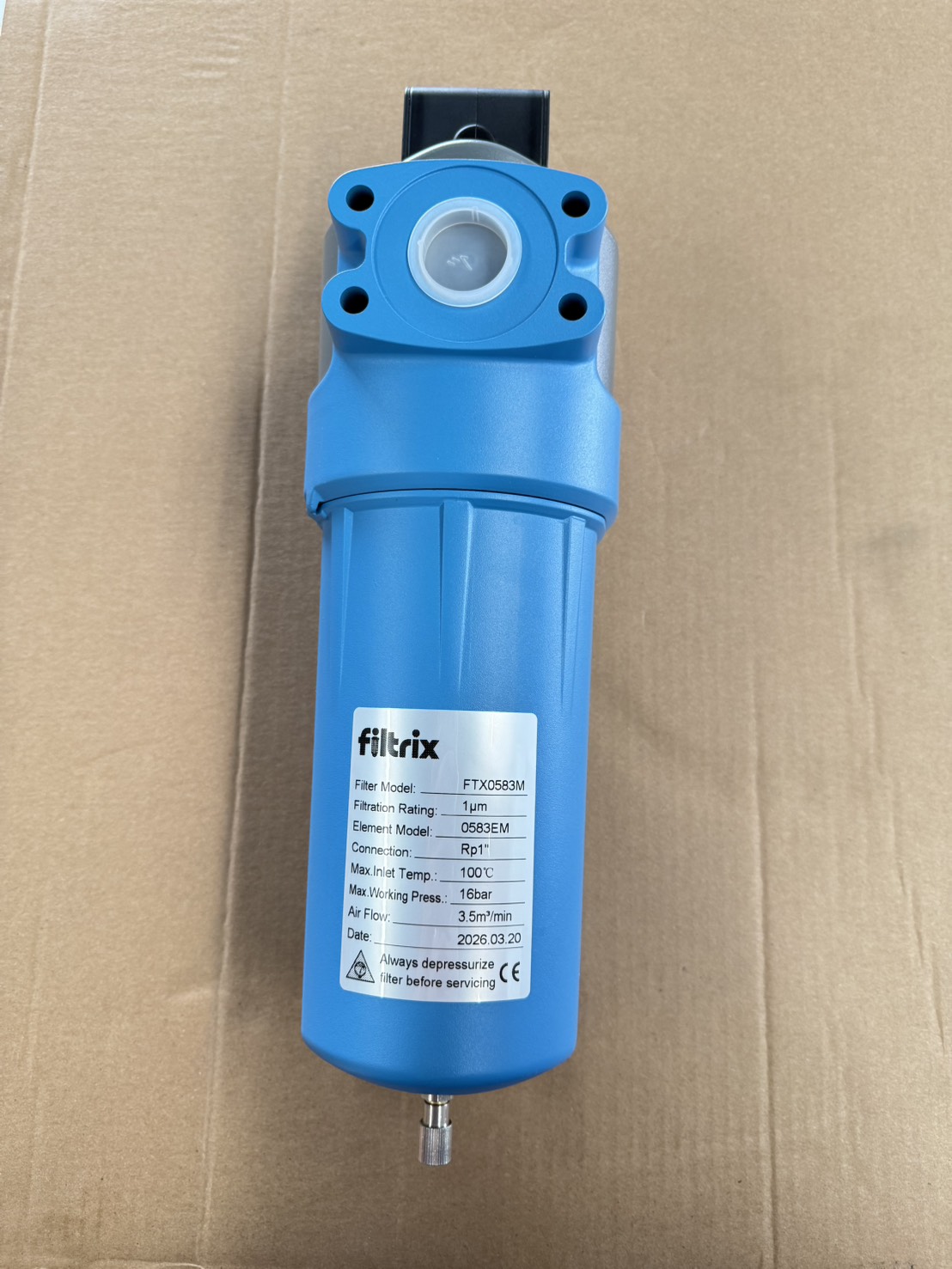 ไส้กรองลมอัดพร้อมกระบอกกรอง Filtrix FTX0583M ขนาด 1 นิ้ว ความละเอียด 1 ไมครอน - Image 5
