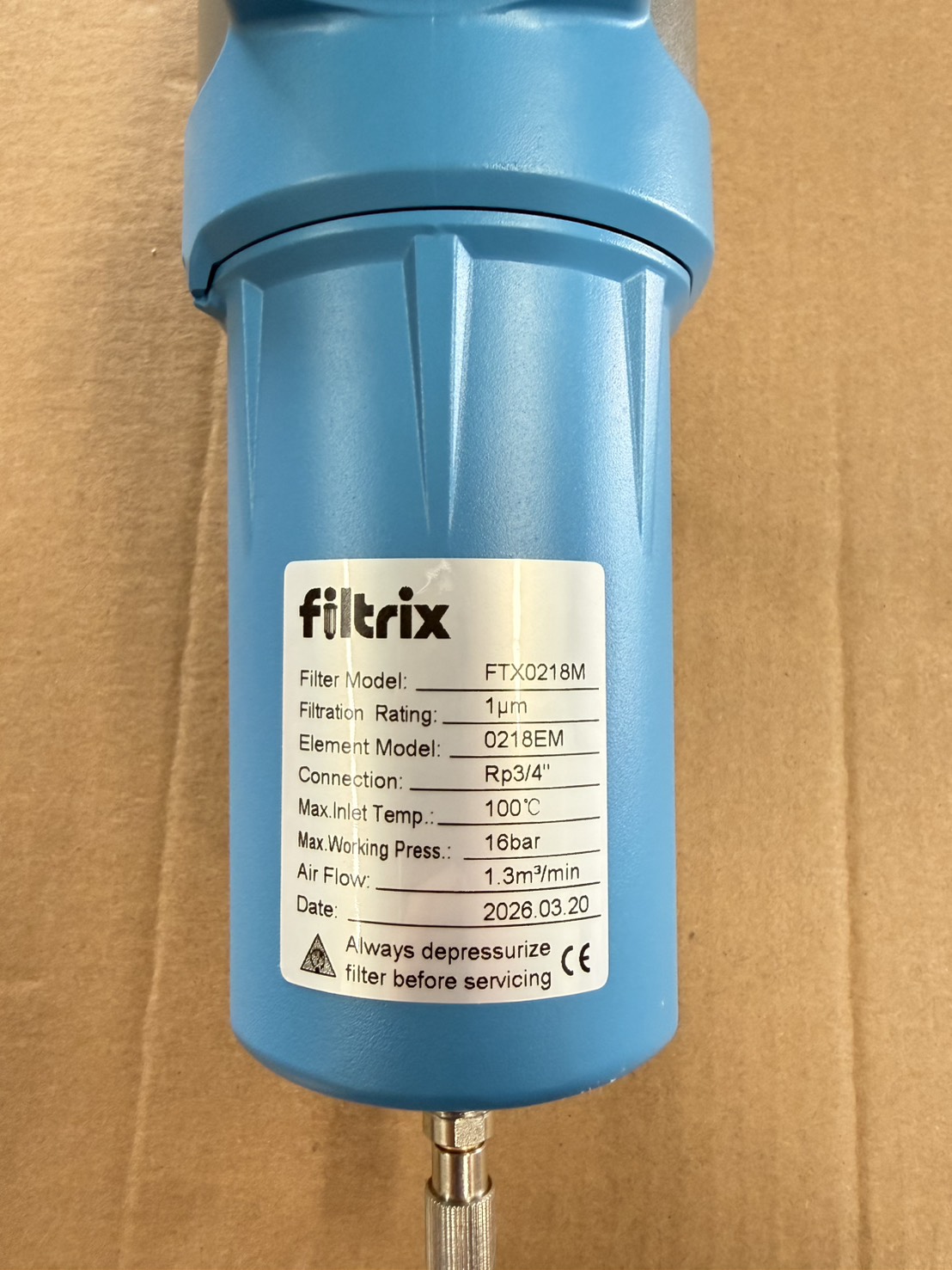 ชุดกรองลมอัด Filtrix FTX0218M ขนาด 3/4 นิ้ว ความละเอียด 1 ไมครอน - Image 4