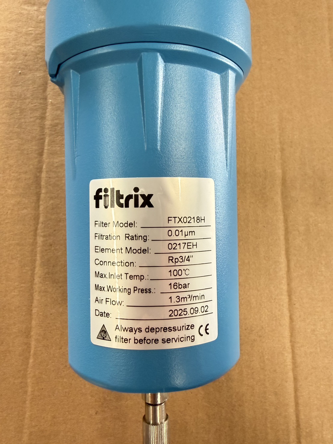 ไส้กรองลมอัด Filtrix FTX0218H ขนาด 3/4 นิ้ว ความละเอียด 0.01 ไมครอน - Image 4