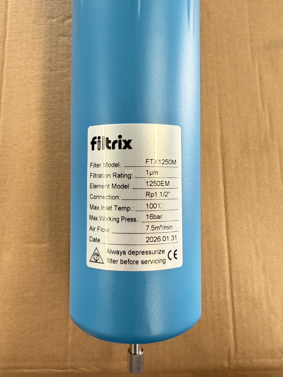 เครื่องกรองลมอัด Filtrix FTX1250M ขนาด 1.5 นิ้ว กรองละเอียด 1 ไมครอน - Image 7