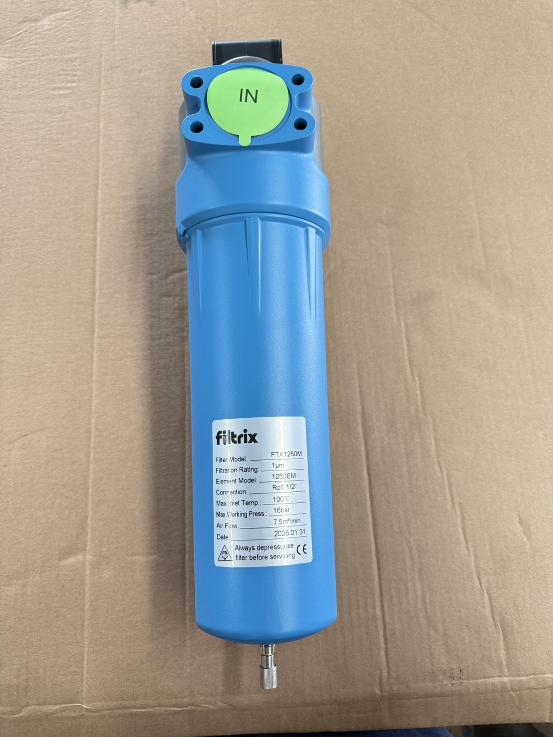 เครื่องกรองลมอัด Filtrix FTX1250M ขนาด 1.5 นิ้ว กรองละเอียด 1 ไมครอน - Image 5