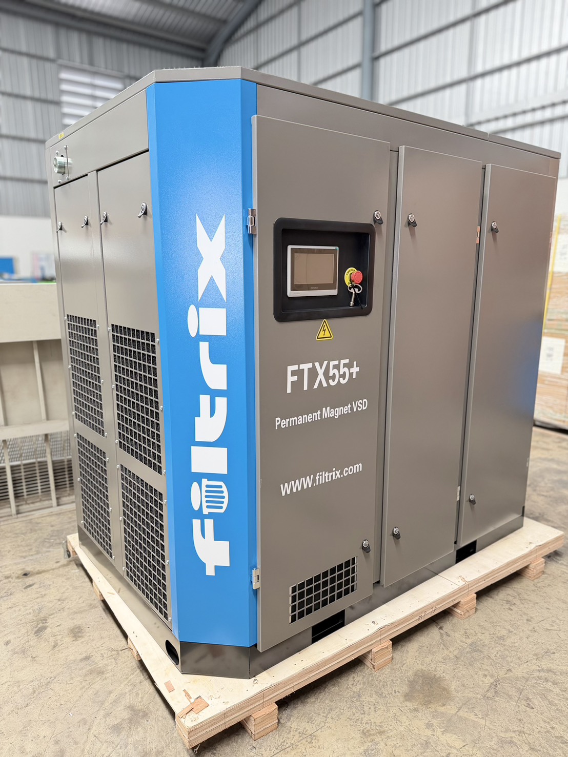 เครื่องอัดลมสกรู Filtrix FTX55+ ขนาด 75 HP (55 kW) ระบบ Permanent Magnet VSD - Image 3