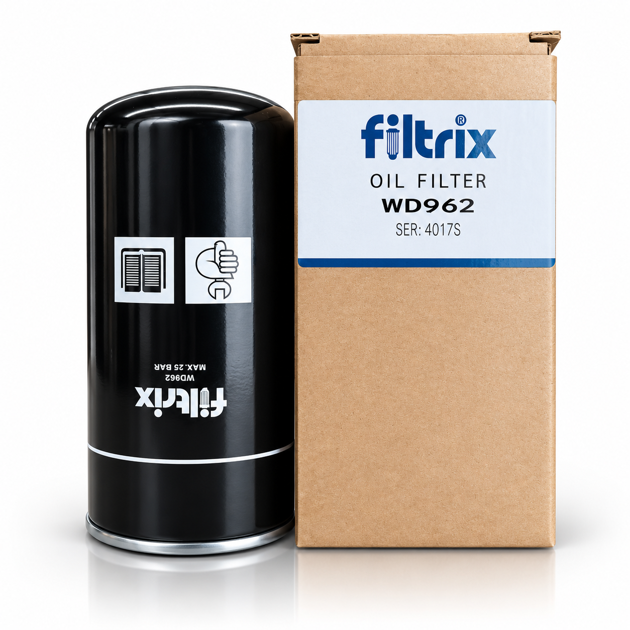 ไส้กรองน้ำมันเครื่องอัดอากาศ Filtrix WD962 (Oil Filter)