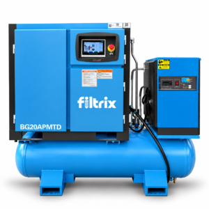 เครื่องอัดลมสกรู Filtrix BG20APMTD 20 HP พร้อมถังเก็บลม